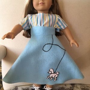 Poodle skirt & top & saddle shoes